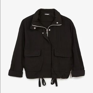 Express relaxed zip front jacket